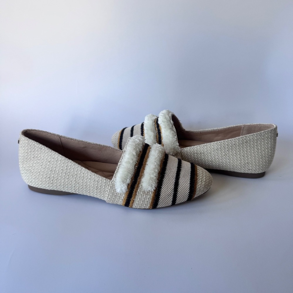 Birdies The Starling Cream & Black Stripe Loafers Women's Size 7 - Picture 3 of 13